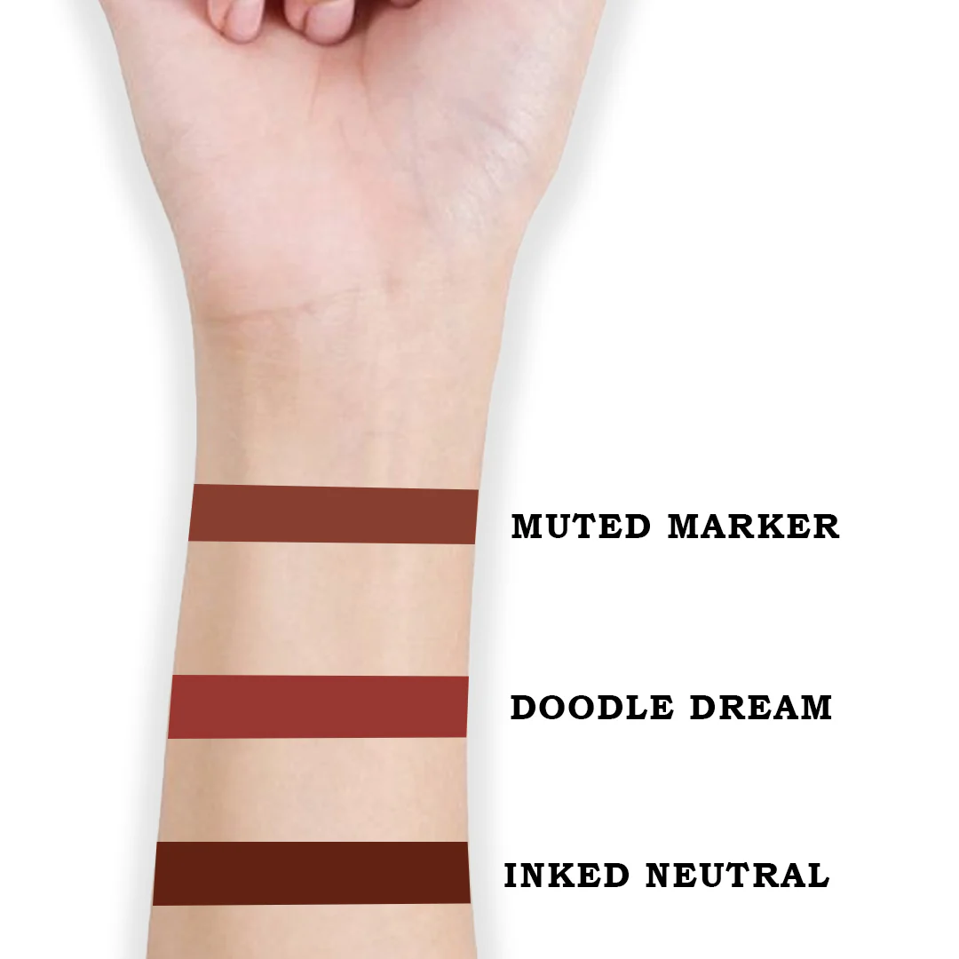 Cuffs N Lashes Doodle Lips Mini Creamy Matte Lipsticks (Set of 3) - Image 11