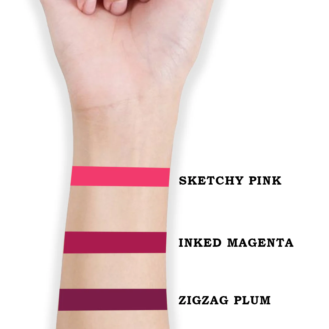 Cuffs N Lashes Doodle Lips Mini Creamy Matte Lipsticks (Set of 3) - Image 12