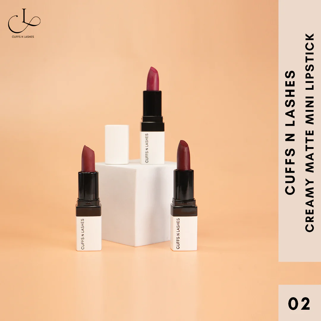 Cuffs N Lashes Doodle Lips Mini Creamy Matte Lipsticks (Set of 3) - Image 17