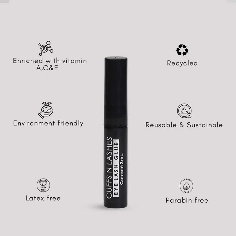 Cuffs N Lashes Eyelash Glue 3 ml Black - Image 5
