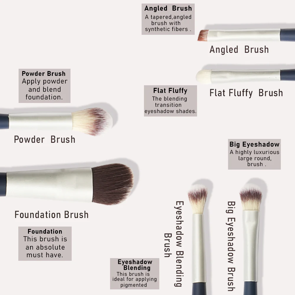 Cuffs N Lashes Brushes Set Of 6 - Image 7
