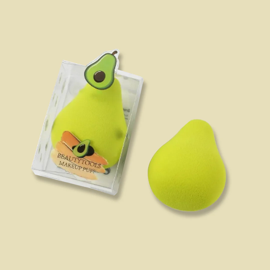 Cuffs N Lashes Makeup Blender/Sponge Fruit Series - Avocado - Image 3