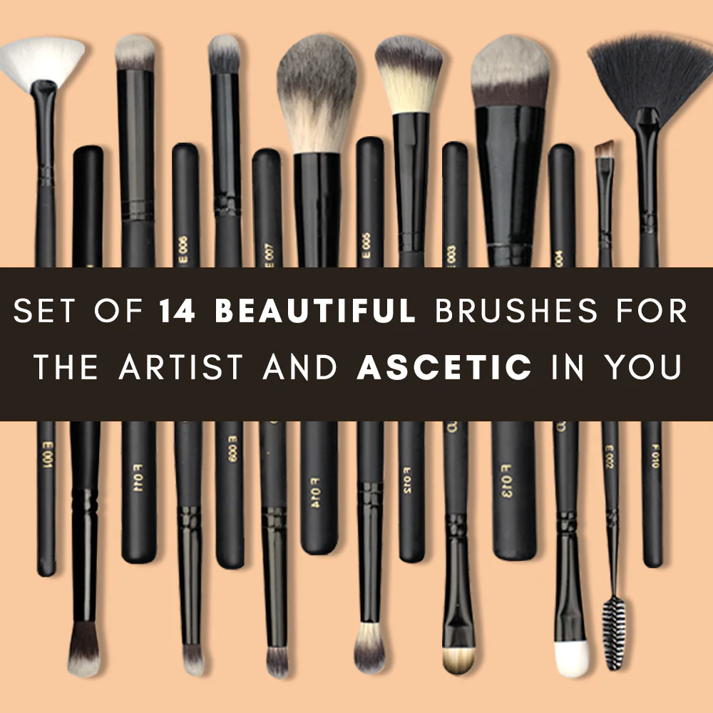 Cuffs N Lashes Makeup Brushes Set of 14 - Image 7