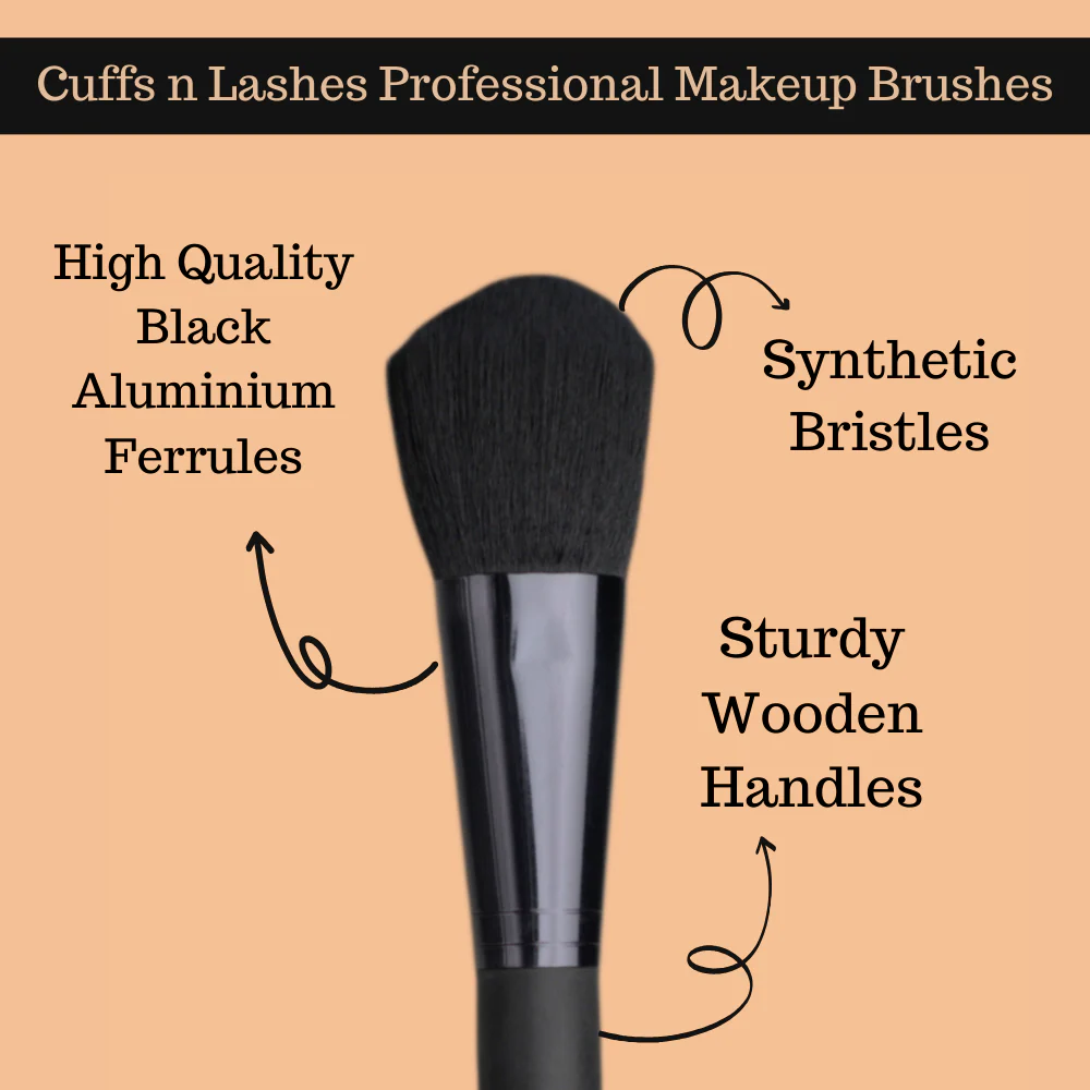 Cuffs N Lashes Makeup Brushes, F024 - Big Powder Brush - Image 4