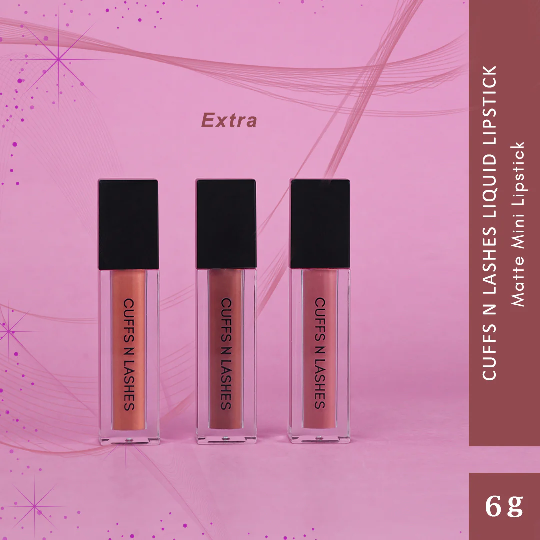 Cuffs N Lashes Matte Mini Liquid Lipstick (Set of 3) - Image 11