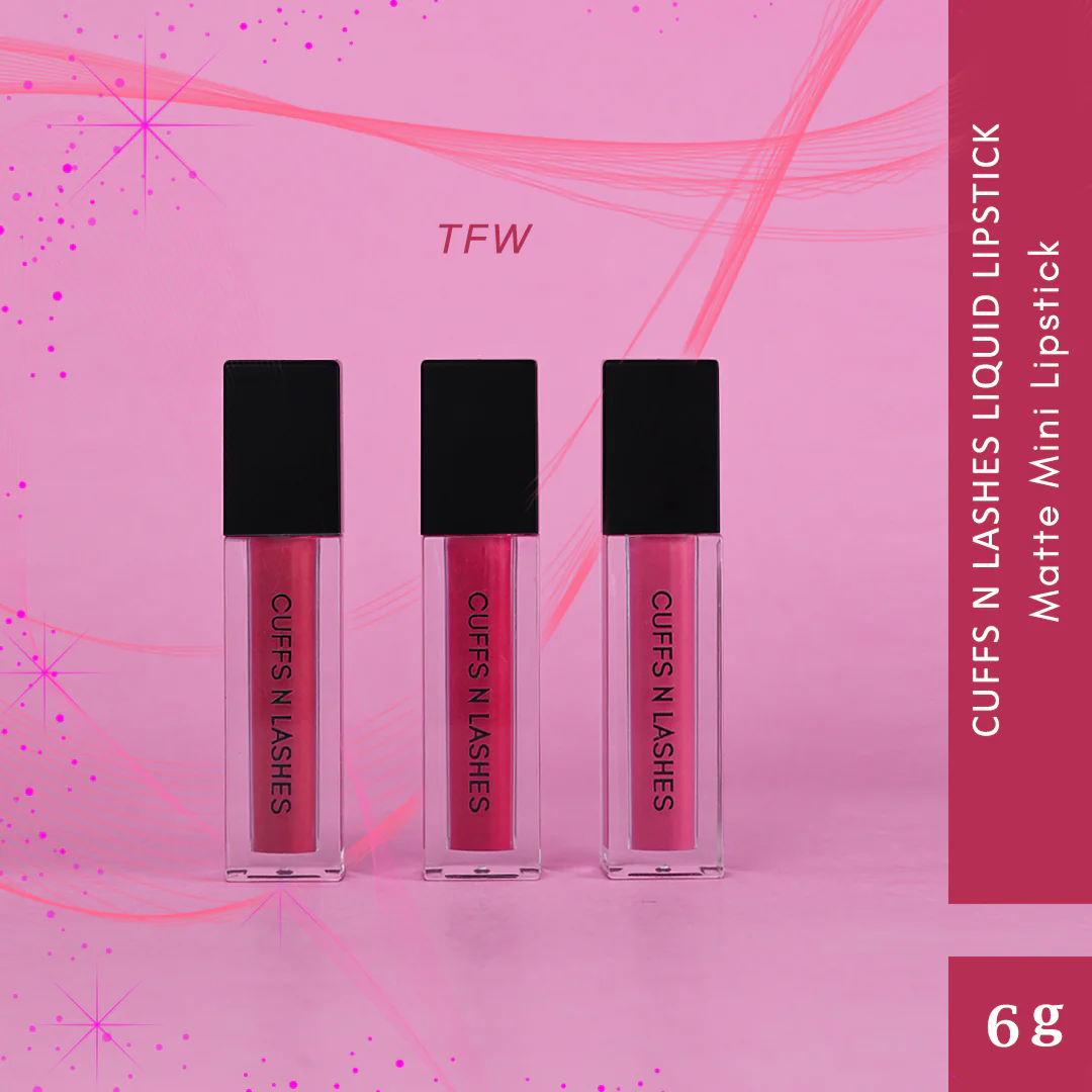 Cuffs N Lashes Matte Mini Liquid Lipstick (Set of 3) - Image 8