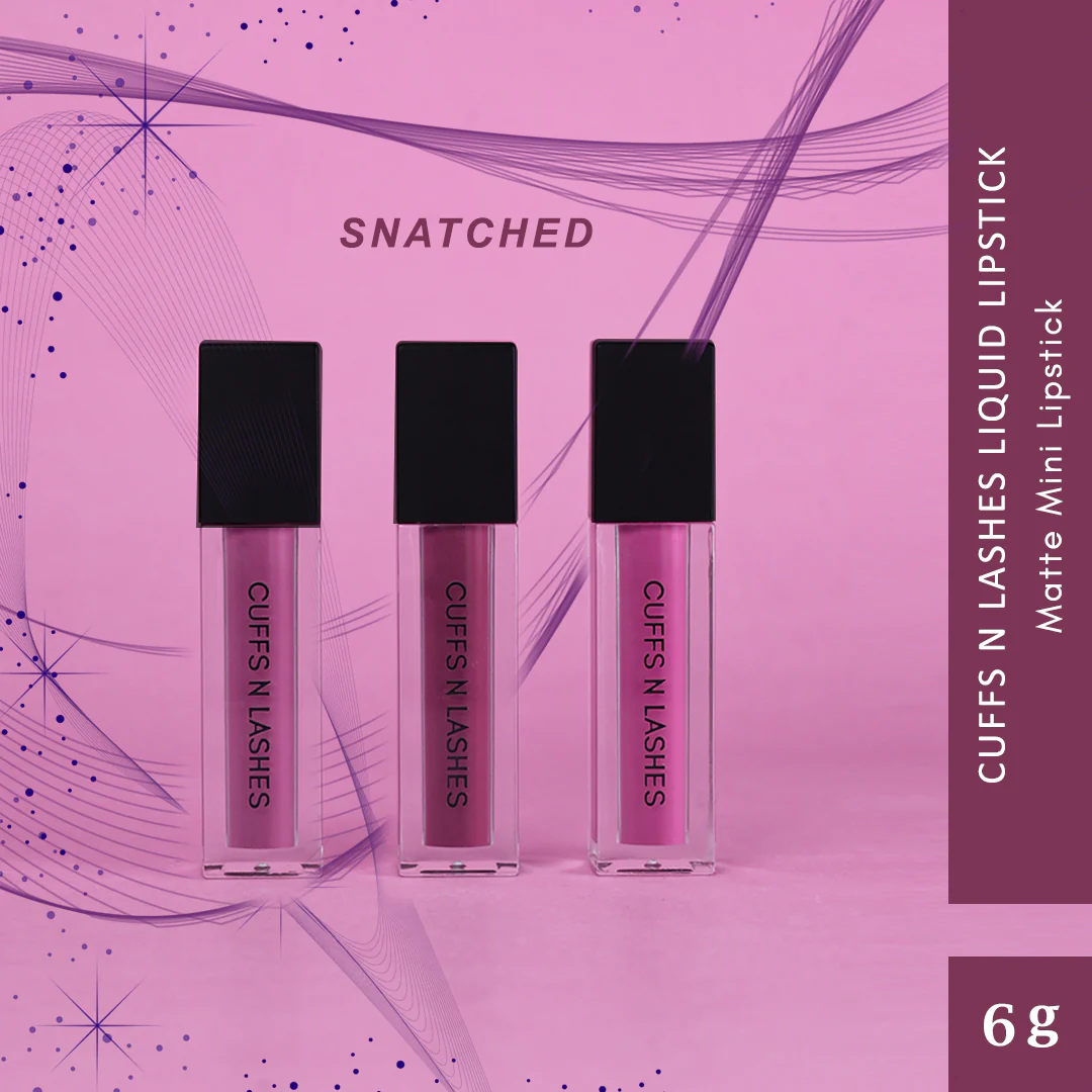 Cuffs N Lashes Matte Mini Liquid Lipstick (Set of 3) - Image 9