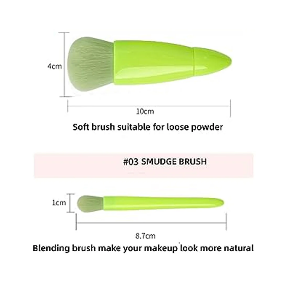 Cuffs N Lashes Mini Brush Set of 5 - Green - Image 4