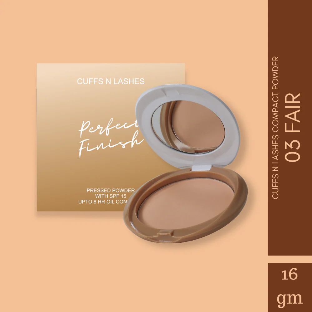 Cuffs N Lashes Perfect Finish Pressed Powder Compact with SPF 15 - Image 10