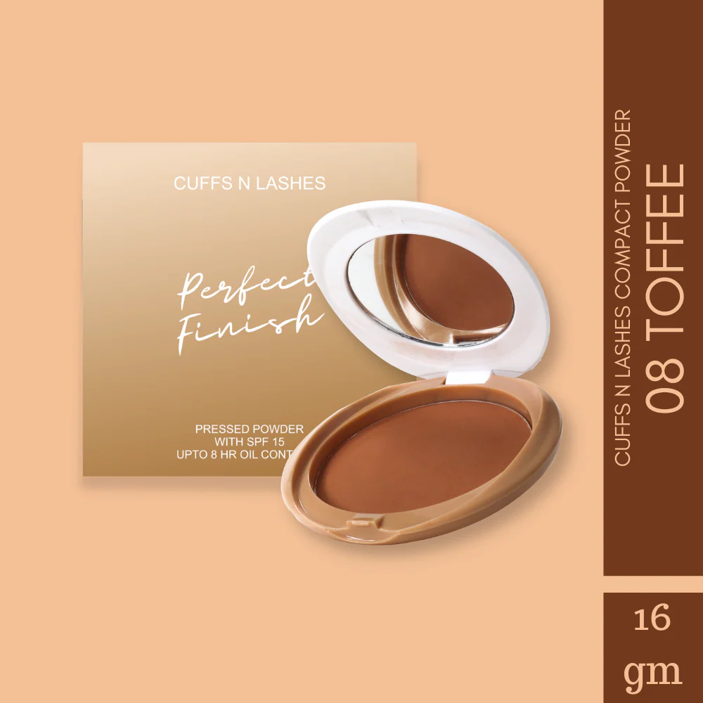 Cuffs N Lashes Perfect Finish Pressed Powder Compact with SPF 15 - Image 15
