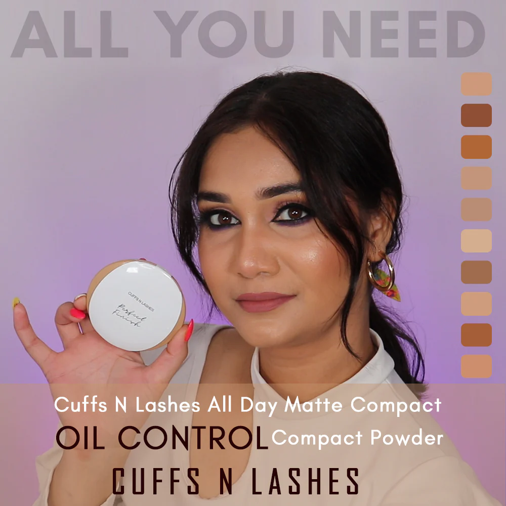 Cuffs N Lashes Perfect Finish Pressed Powder Compact with SPF 15 - Image 5