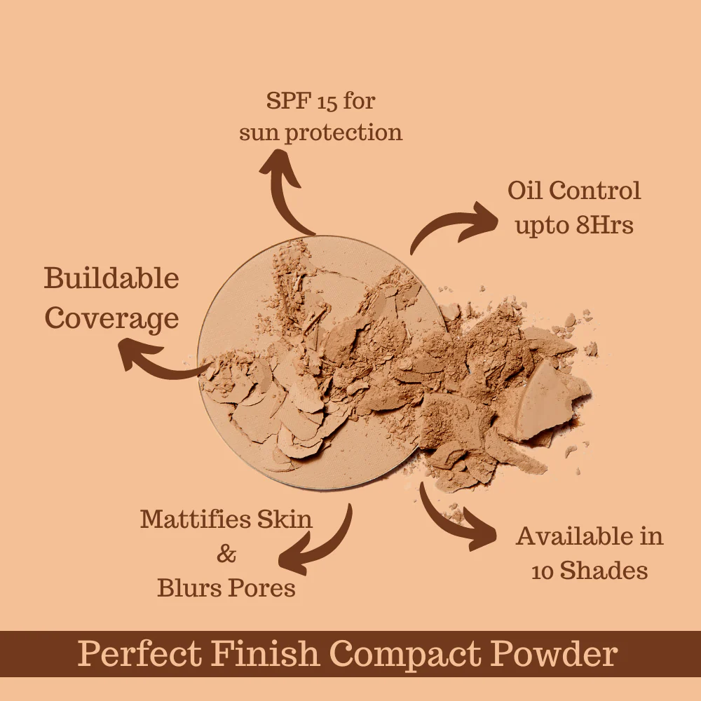 Cuffs N Lashes Perfect Finish Pressed Powder Compact with SPF 15 - Image 6