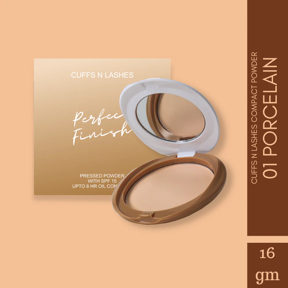 Cuffs N Lashes Perfect Finish Pressed Powder Compact with SPF 15 - Image 8