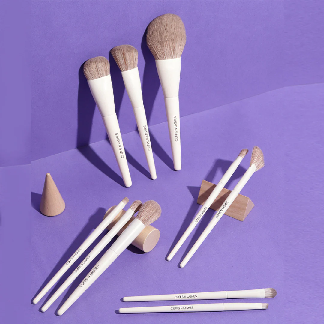 Cuffs N Lashes Pro Makeup Brush Set of 10 - Image 8
