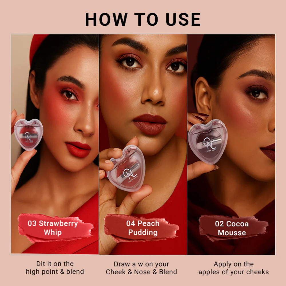 Cuffs N Lashes Sweet Heart Blurry Pudding Lip & Cheek Mud - Image 6