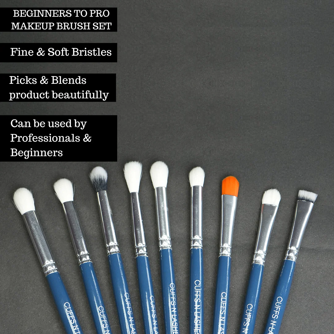Cuffs N Lashes, The ULTIMATE Eye Brush set, Set of 9(B) - Image 5