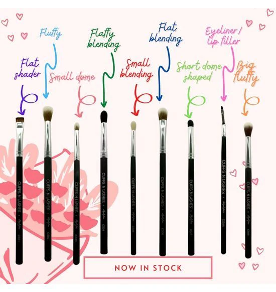 Cuffs N Lashes X ShyStyles Brush Set Of 9 - Image 8