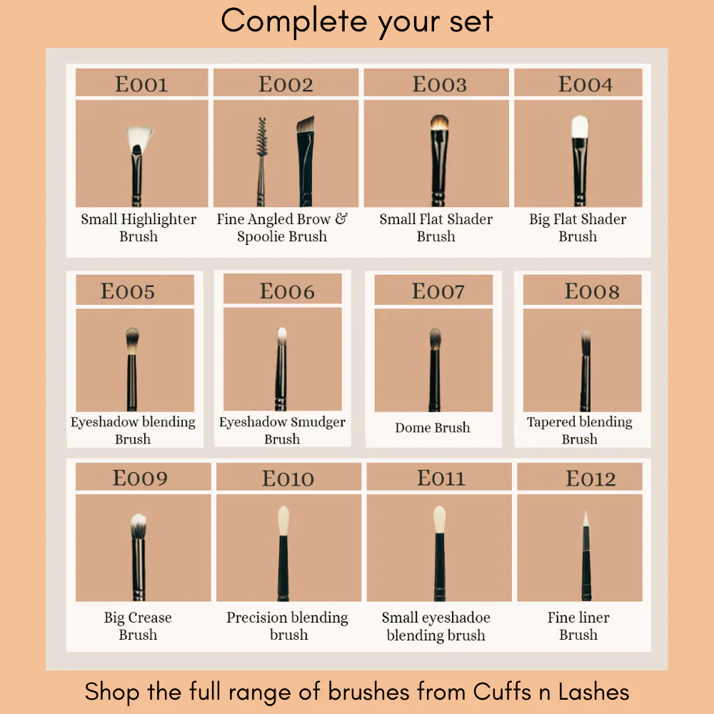 Cuffsnlashes Makeup Brushes E003 Flat Shader Brush - Image 5