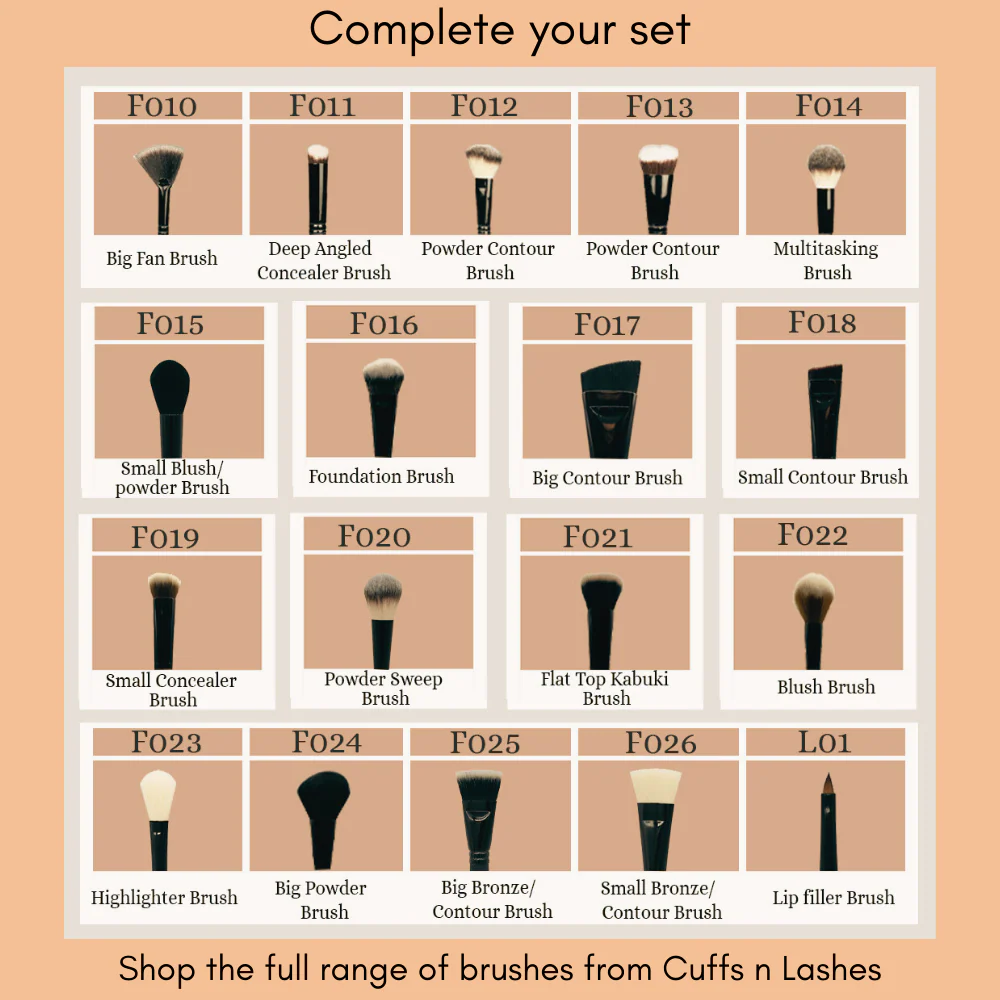 Cuffsnlashes Makeup Brushes E003 Flat Shader Brush - Image 7