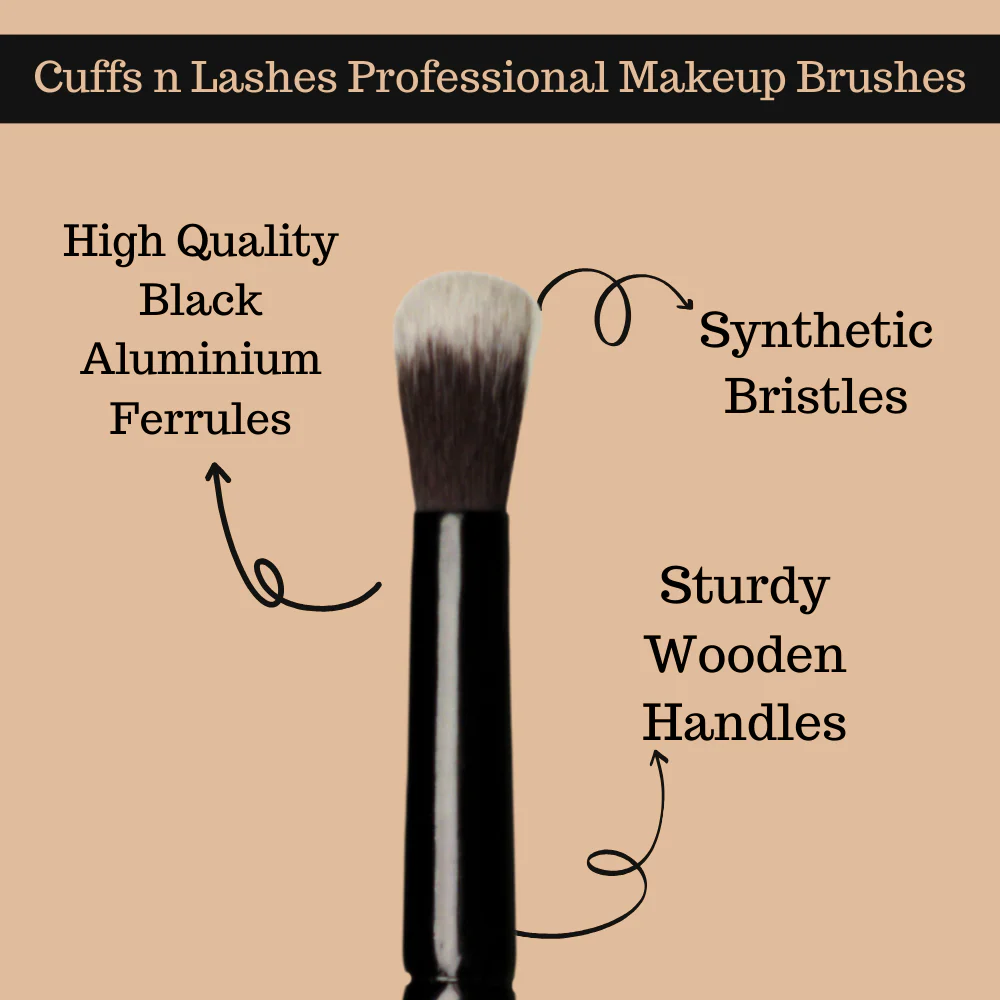 Cuffsnlashes Makeup Brushes E008 Tapered Blending Brush - Image 3