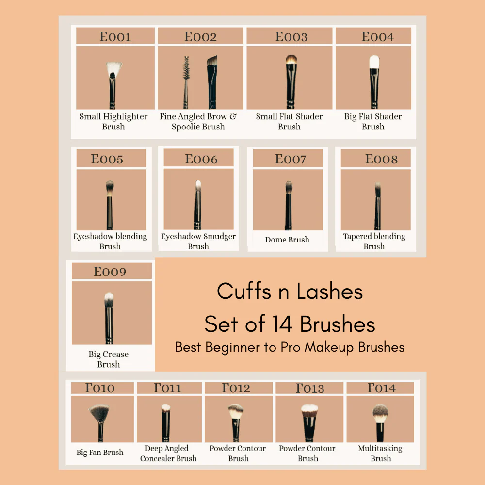 Cuffsnlashes Makeup Brushes E009 Big Crease Brush - Image 6