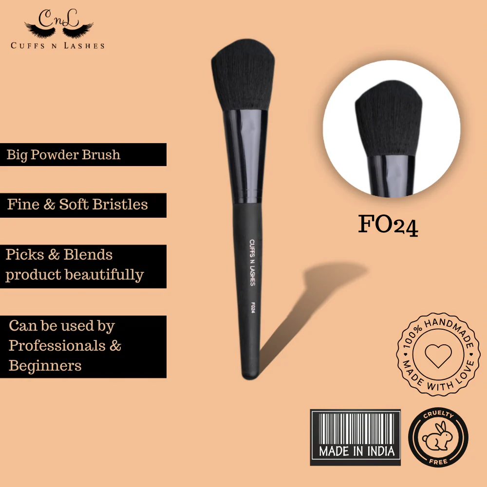 Cuffs N Lashes Makeup Brushes, F024 - Big Powder Brush - Image 5