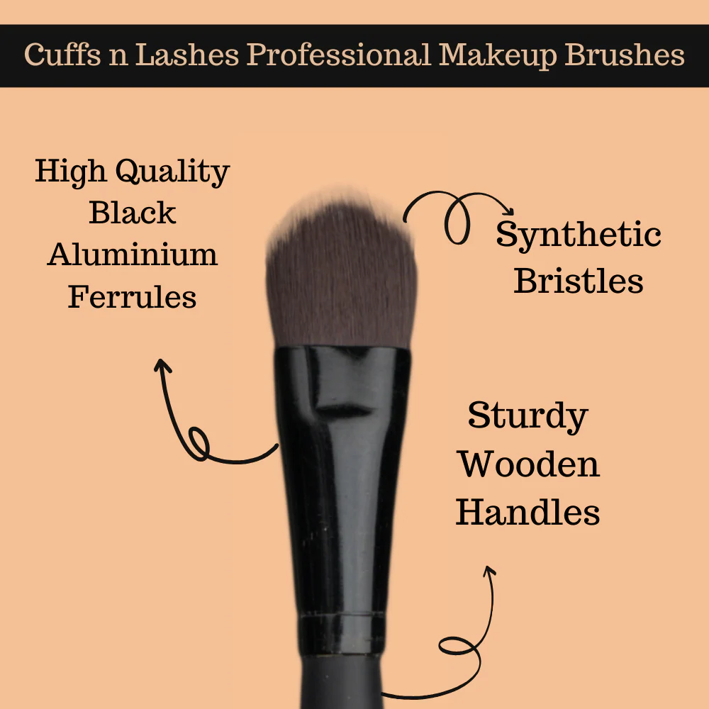 Cuffs N Lashes Makeup Brushes, F013 Foundation Brush - Image 4
