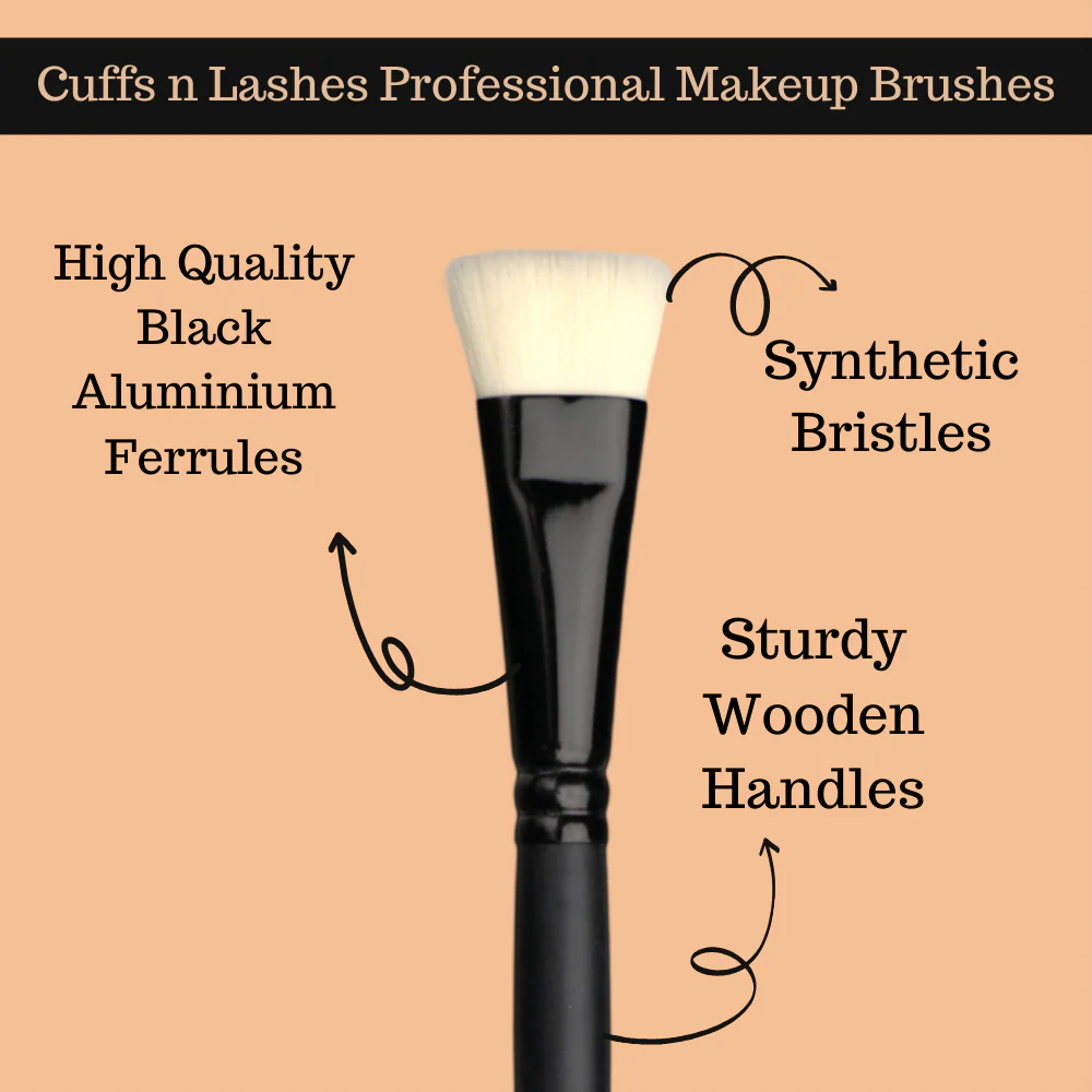 Cuffs N Lashes Makeup Brushes, F026 SMALL BRONZER/CONTOUR BRUSH - Image 4